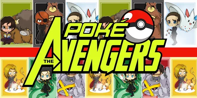 Personagens dos Vingadores como caçadores de Pokémon