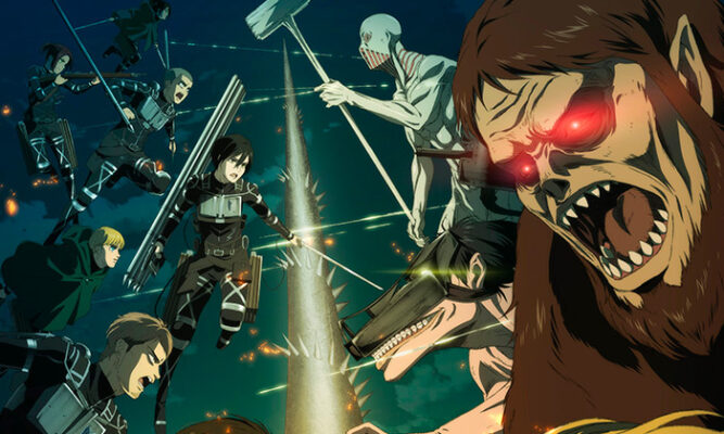 Attack on Titan 4 - Imagem revelada confronto entre titãs