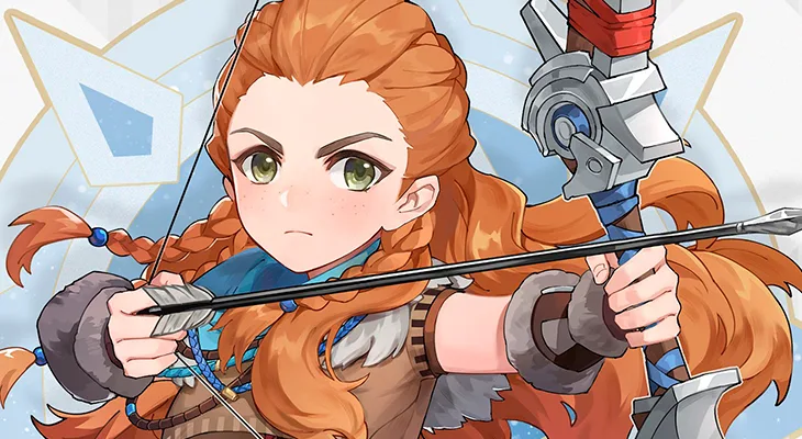 Personagem Aloy chegando ao jogo Genshin Impact
