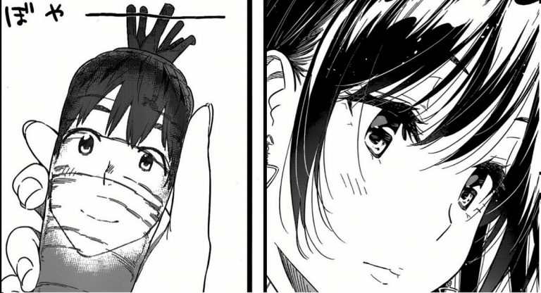 Kazuya vira cenoura no mangá de Kanojo Okarishimasu