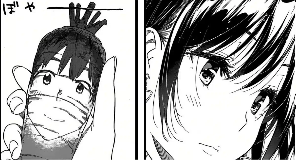 Kazuya vira cenoura no mangá de Kanojo Okarishimasu