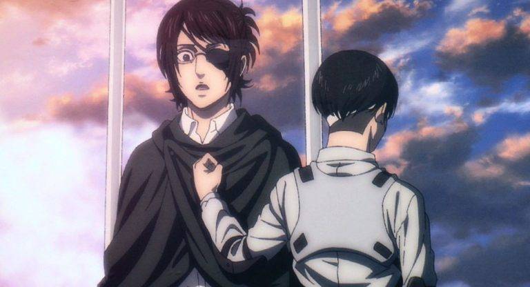 Shingeki no Kyojin – Levi e Hange são destaque em novas imagens do anime