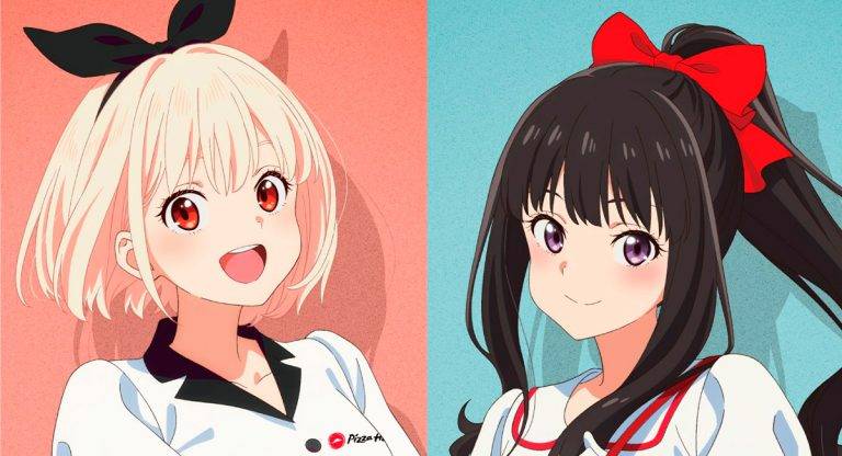 Lycoris Recoil – Nova arte promocional em colaboração com a Pizza Hut