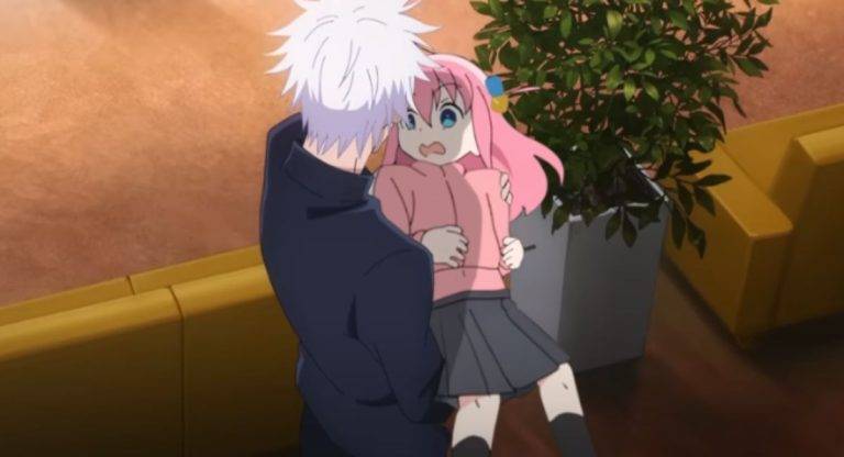 Bocchi se esbarra com Gojo no crossover de Jujutsu Kaisen e Bocchi the Rock