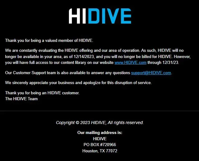 Site Oficial HIDIVE