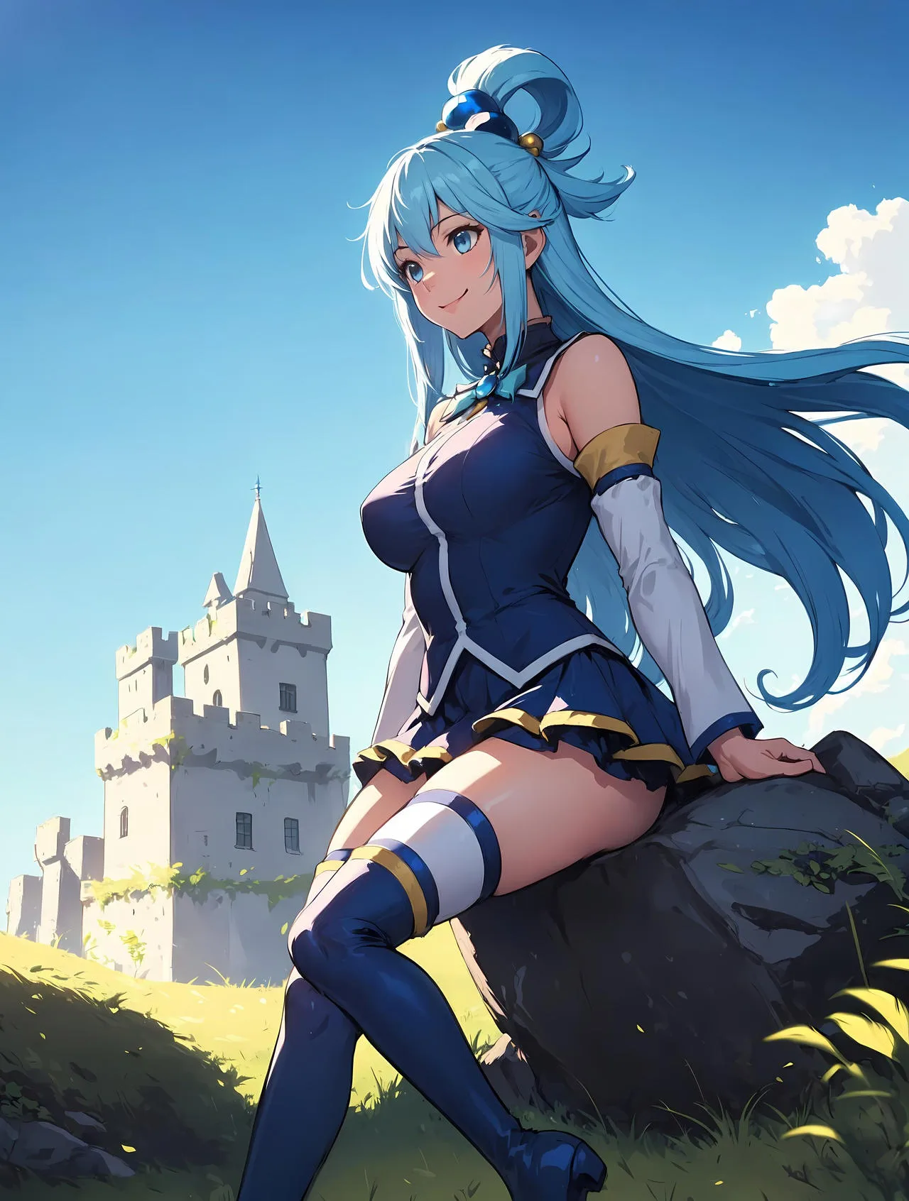 KonoSuba: IA recria Aqua de forma espetacular