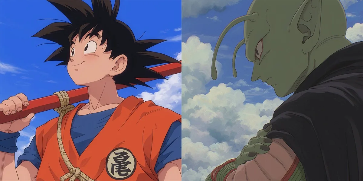 Goku e Piccolo Studio Ghibli
