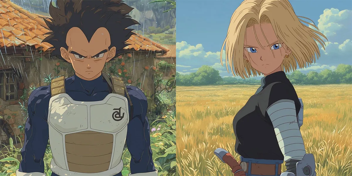 Dragon Ball: IA revela o anime desenhado no Studio Ghibli