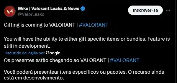 Vazamento Valorant