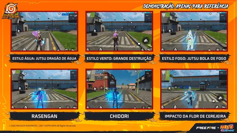 Naruto chega ao Free Fire