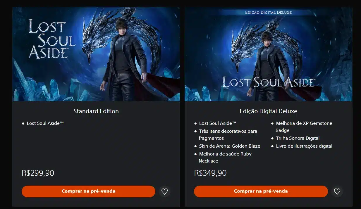 Pré-venda de Lost Soul Aside no PS5