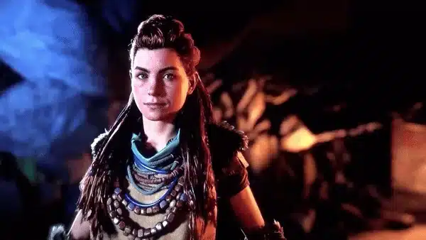 Aloy com o protótipo de IA