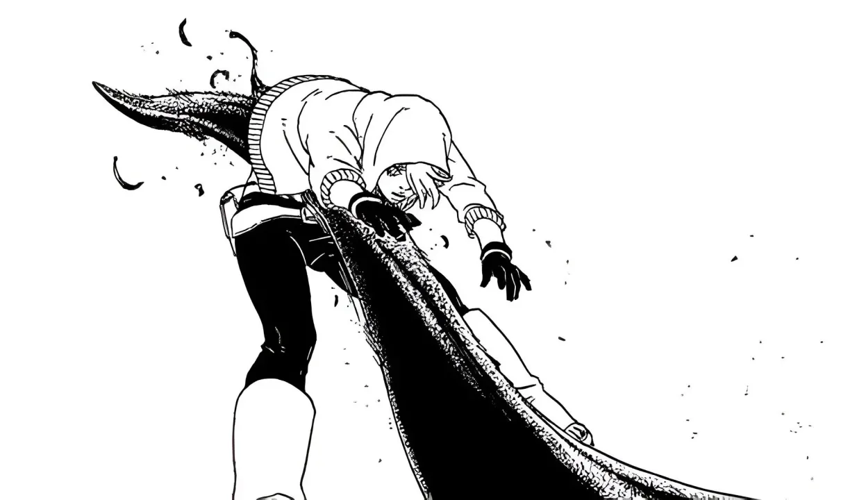 A lesão fatal de Yodo vista no mangá