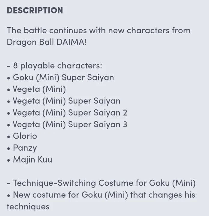 Dragon Ball Sparking Zero Daima - Vazamento