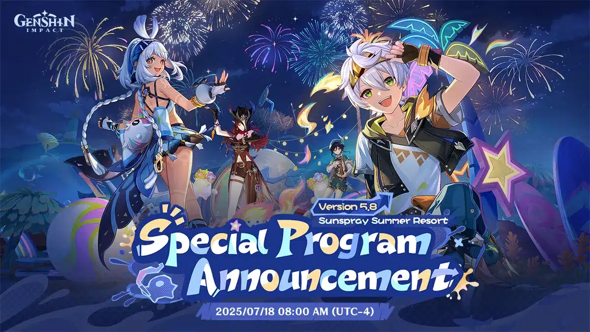 atualização de Genshin Impact 5.8