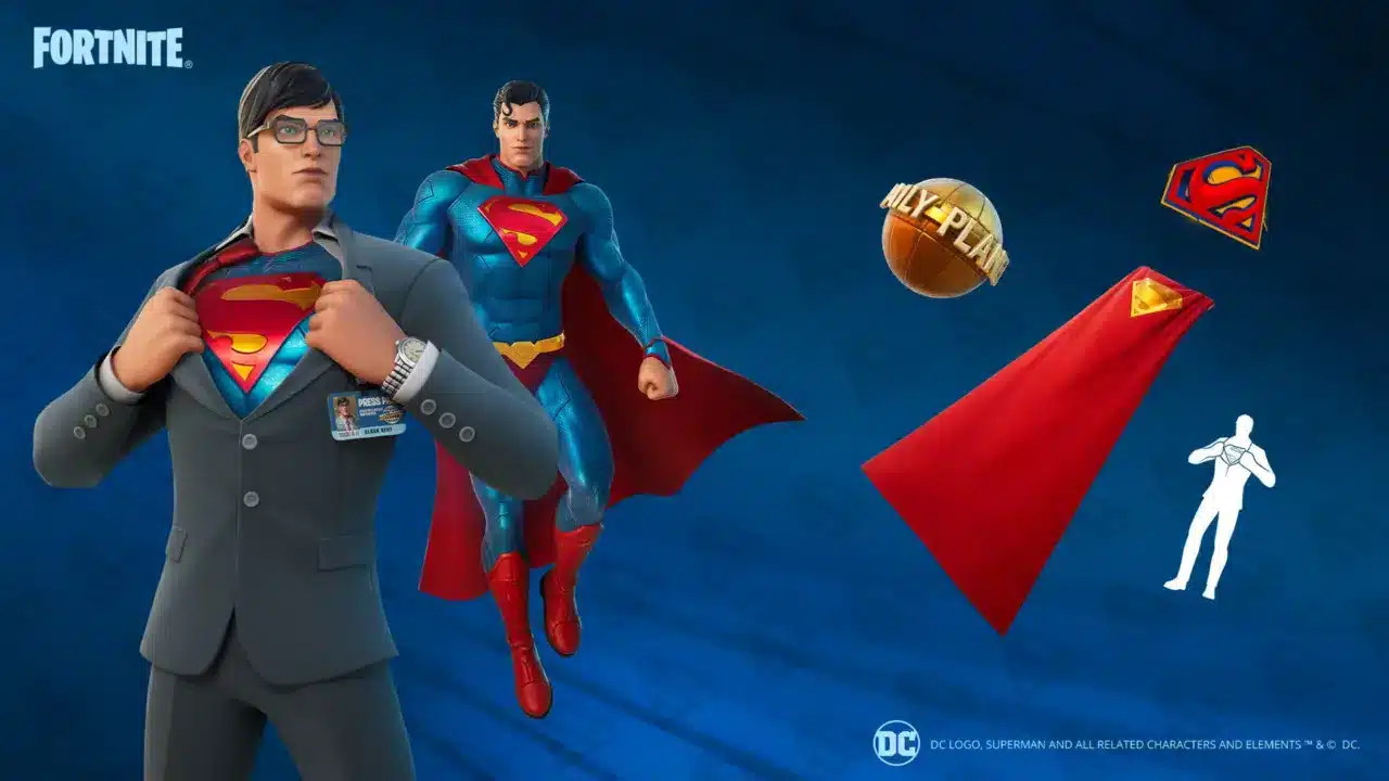 superman fortnite dc
